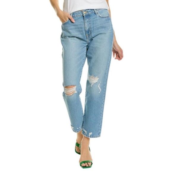 Current/Elliott The Boyfriend Jean in Rainfall Wash Size 25 - Picture 10 of 11